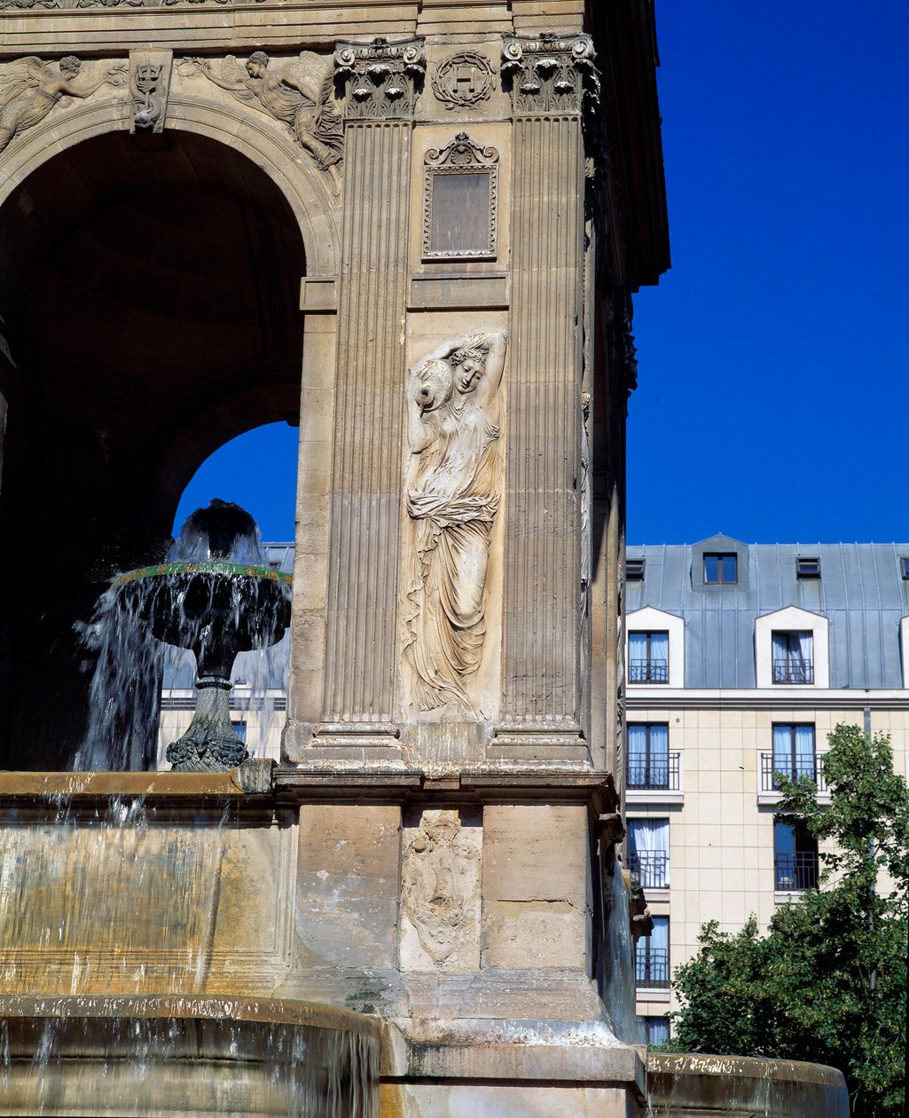 Architecture: Detail of the Fountain of the Innocents Representing the Nymphs by Jean and Lescot Pierre Goujon