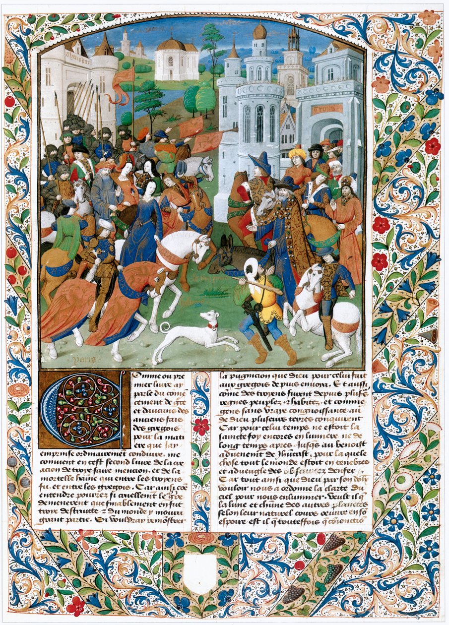 Chronicle of the Bouquechardiere, world-history composed by Jean de Courcy, seigneur de Bourg-Achard by Jean de Courcy