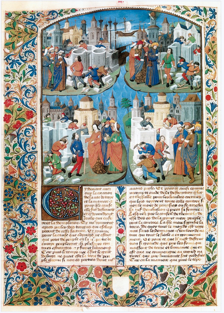 Chronicle of the Bouquechardiere, world-history composed by Jean de Courcy, seigneur de Bourg-Achard by Jean de Courcy