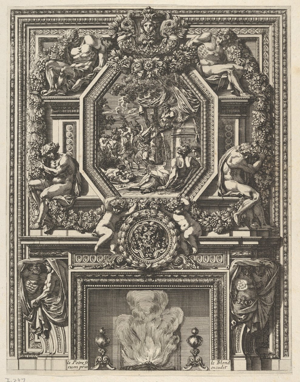 Chimney with a Bacchanal over the Mantle from 