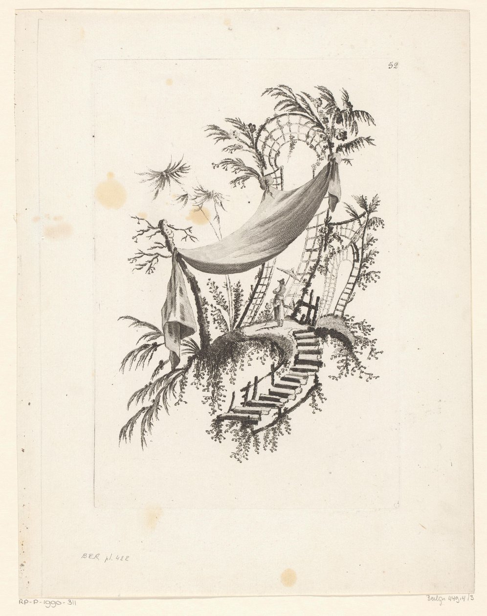 Figure with Parasol Under Tent by Jeanne Deny