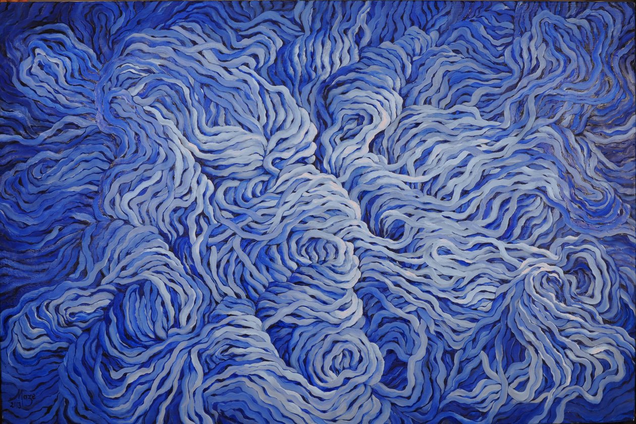 Wool Navy Blue, 2013 by Jeanne Maze
