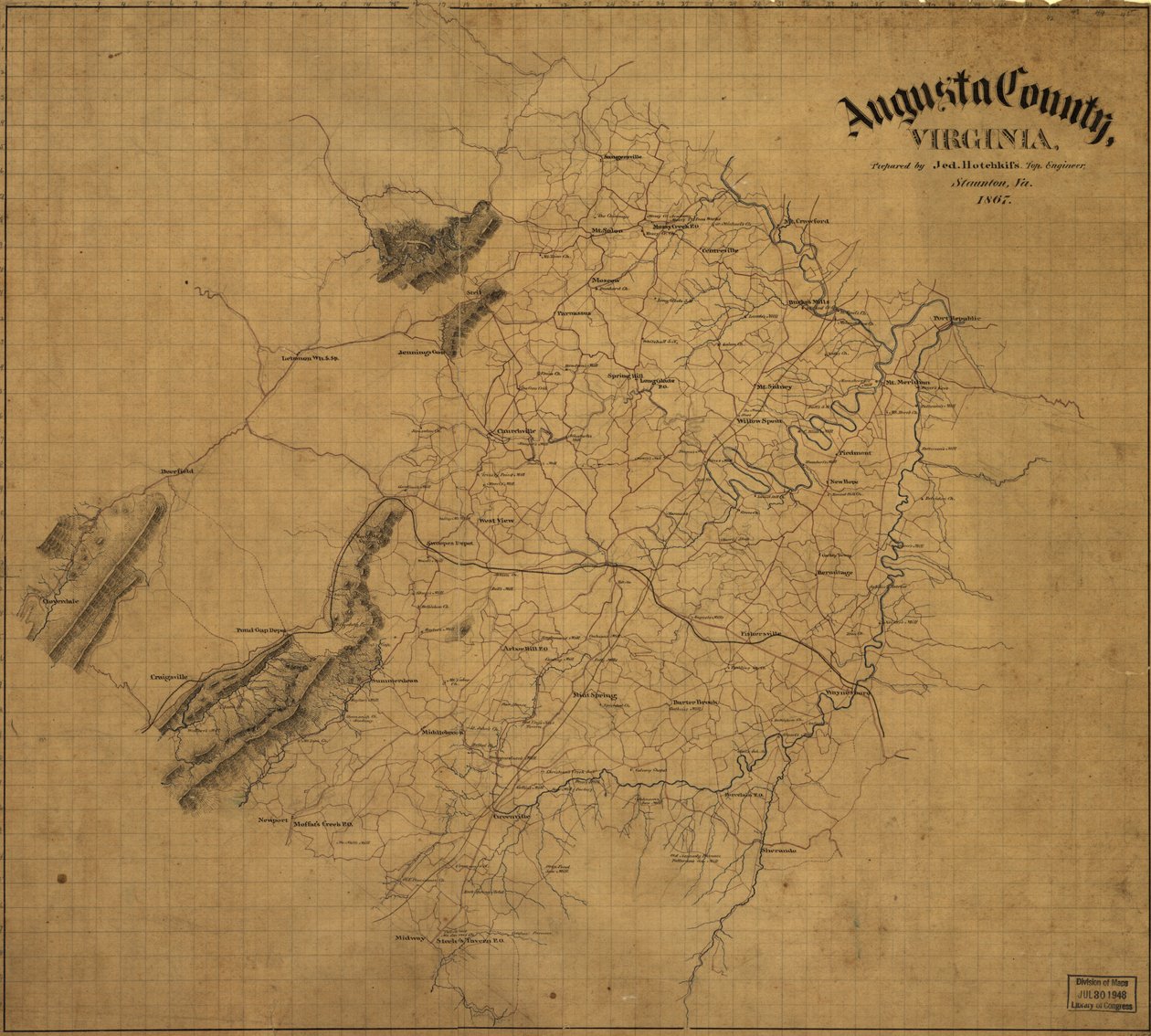 Augusta County, Virginia by Jedediah Hotchkiss