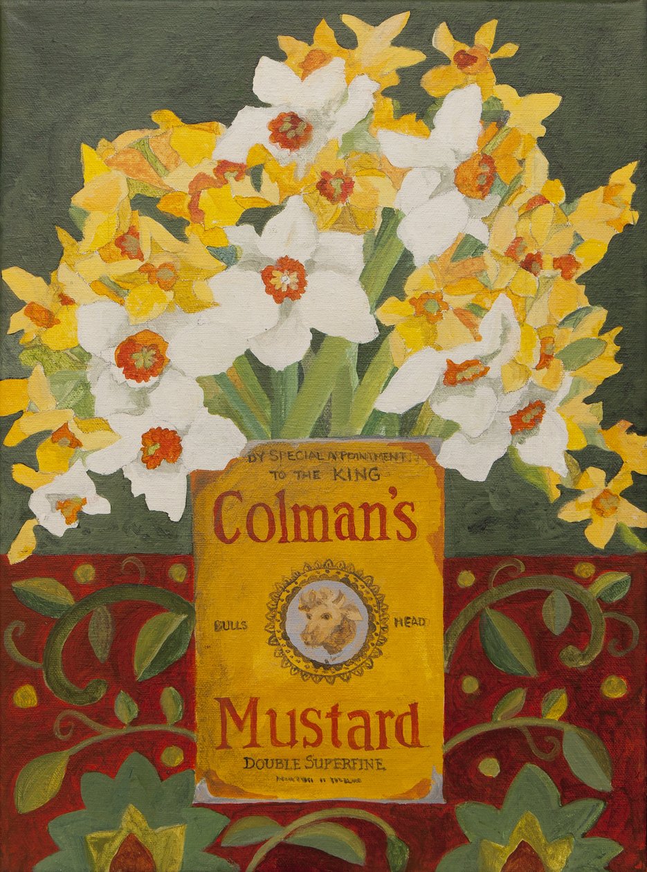 White and yellow narcissi in Colman