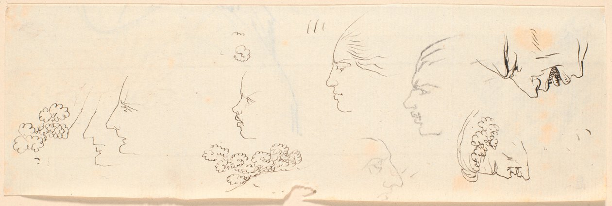 Various Profile Sketches by Jens Juel