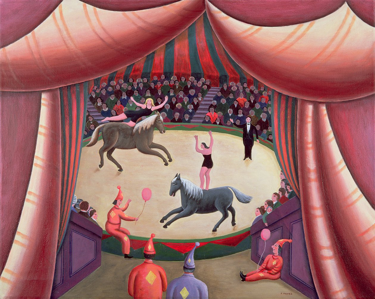 The Circus Ring by Jerzy Marek: Premium art reproduction
