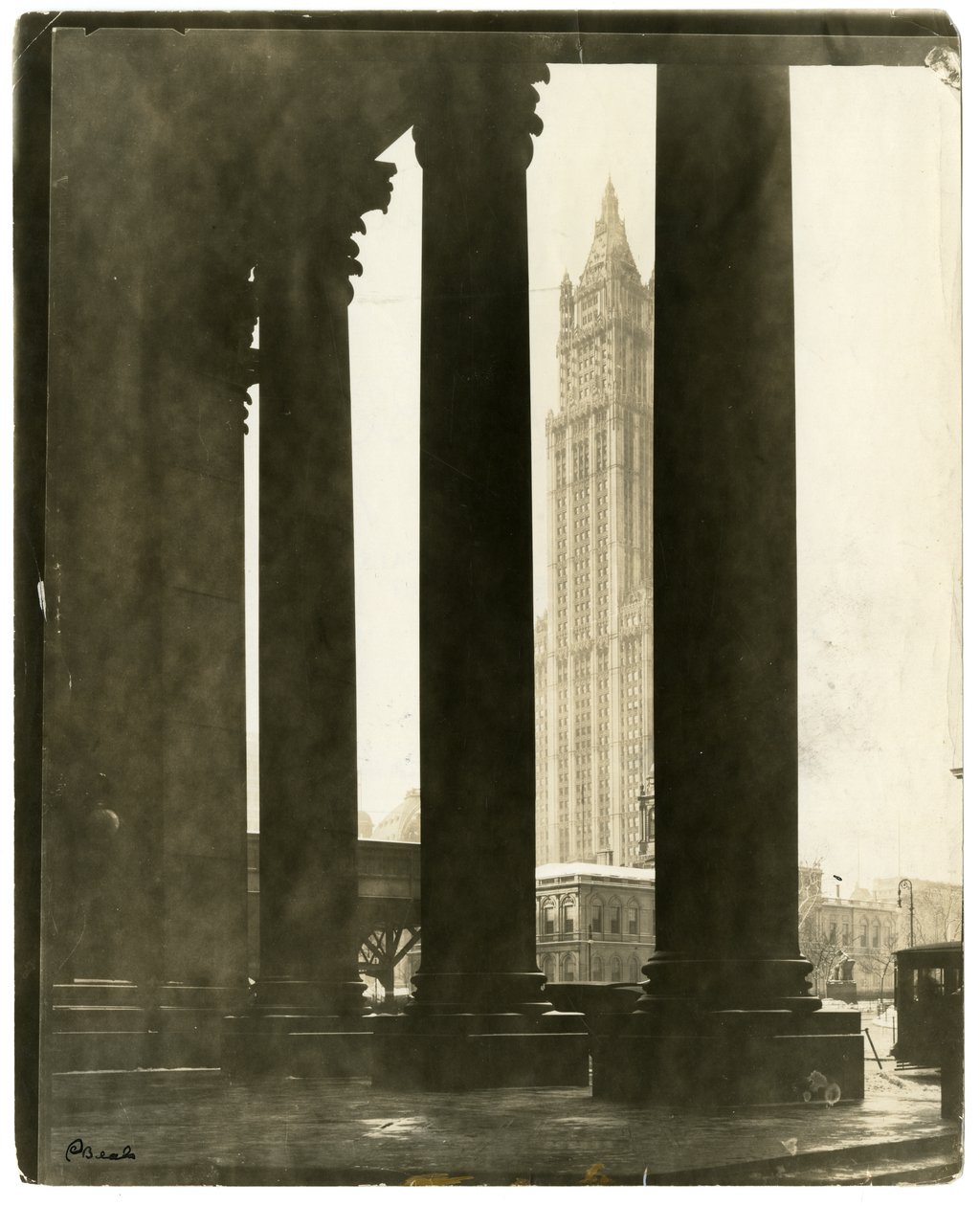 Woolworth Building, the towering spire built with nickels and dimes, New York, USA, c.1914-40 by Jessie Tarbox Beals