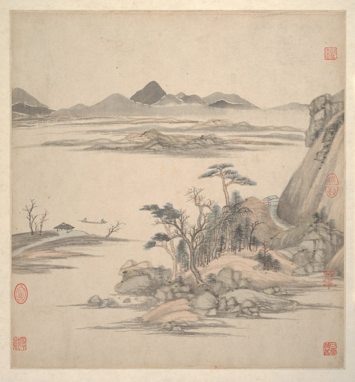 Landscapes in the styles of ancient masters by Jian Wang