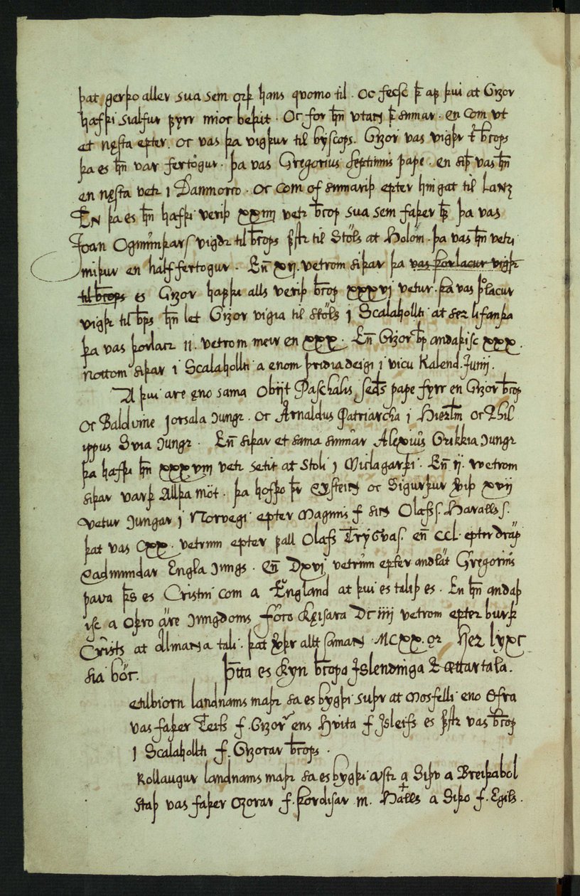 Copy of Íslendingabók by Jón Erlendsson, stored at Árni Magnússon Institute (page 16/25) by Jón Erlendsson