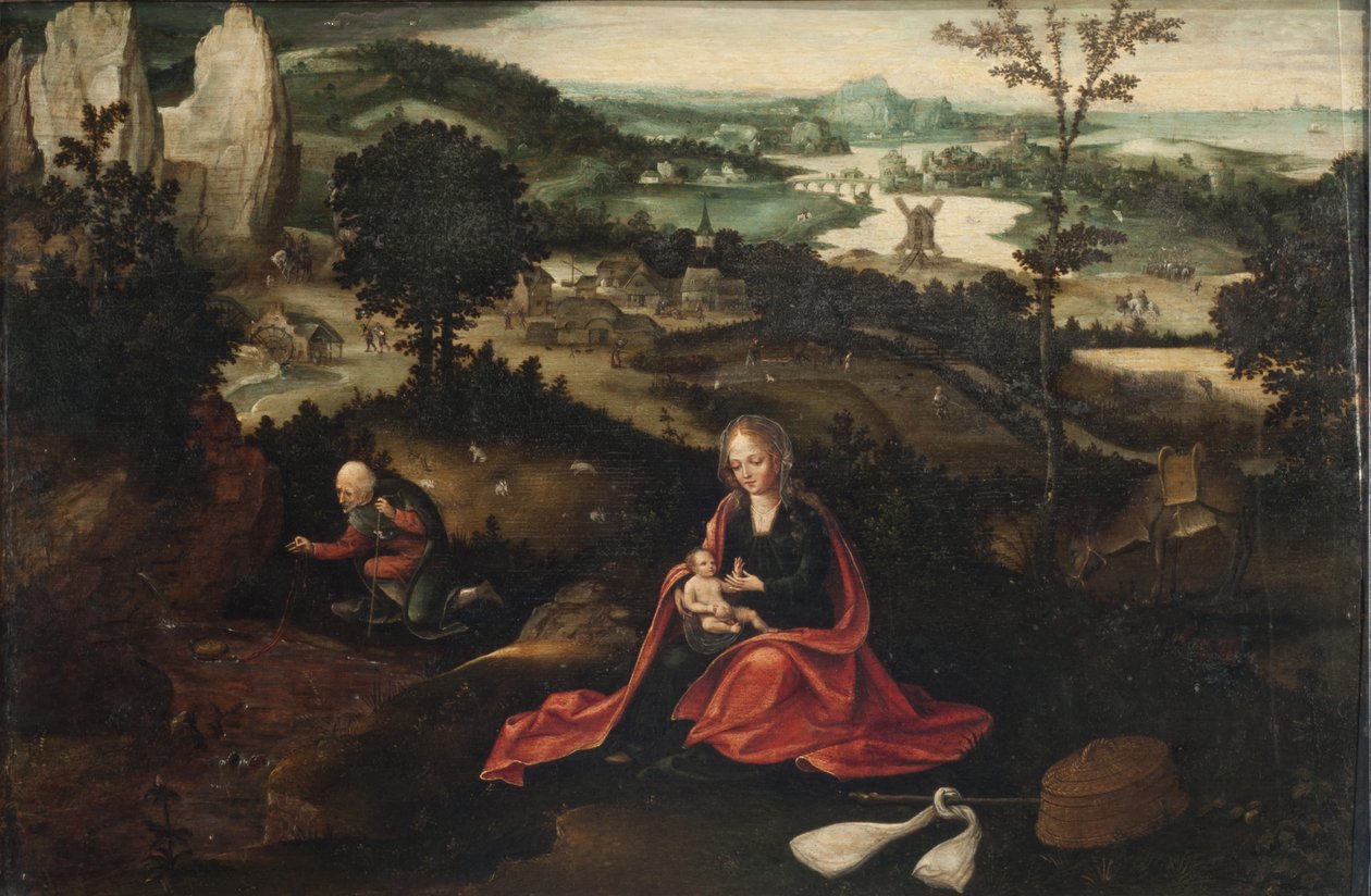 The Rest on the Flight into Egypt by Joachim Patinir