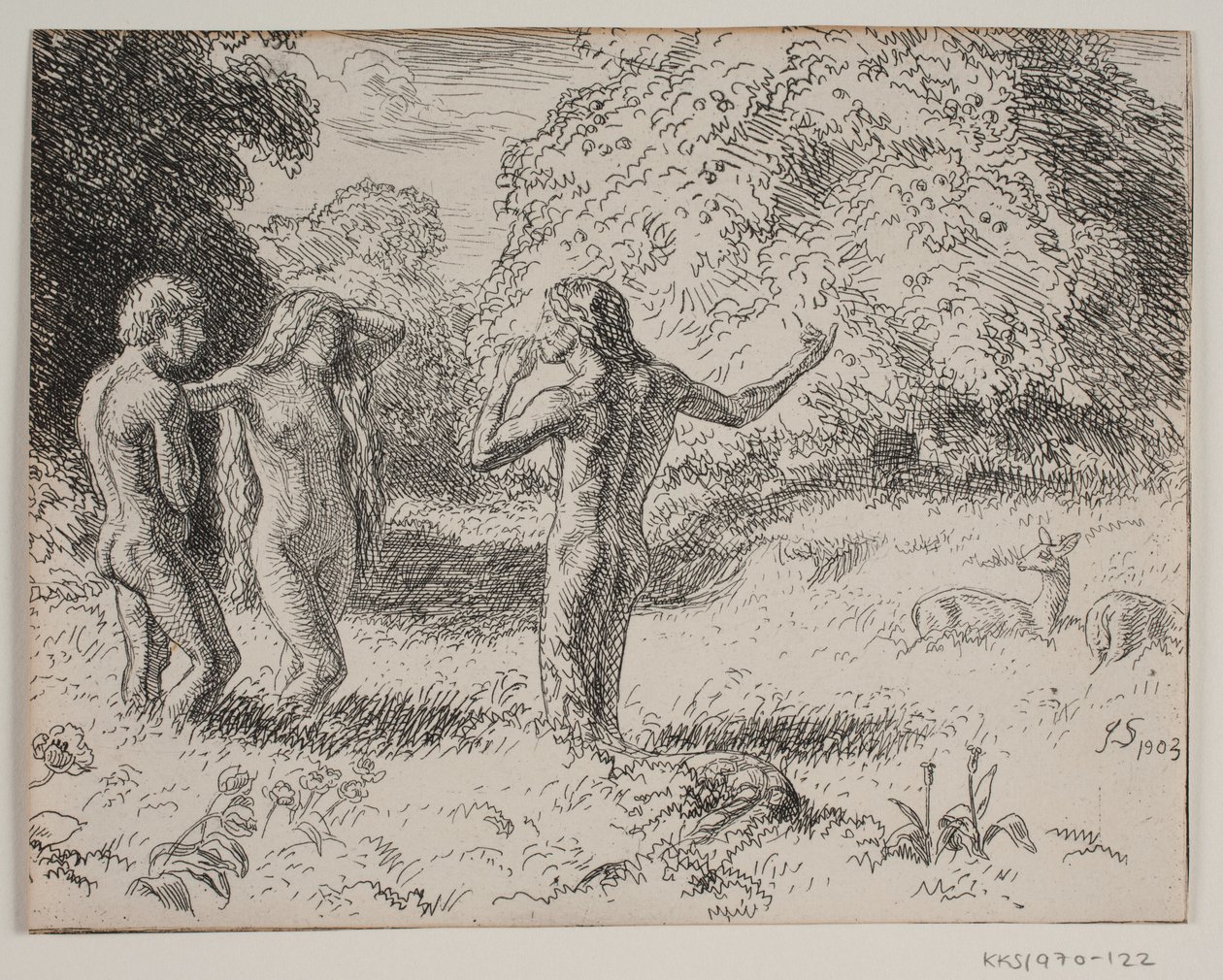 Adam and Eve Tempted by the Serpent