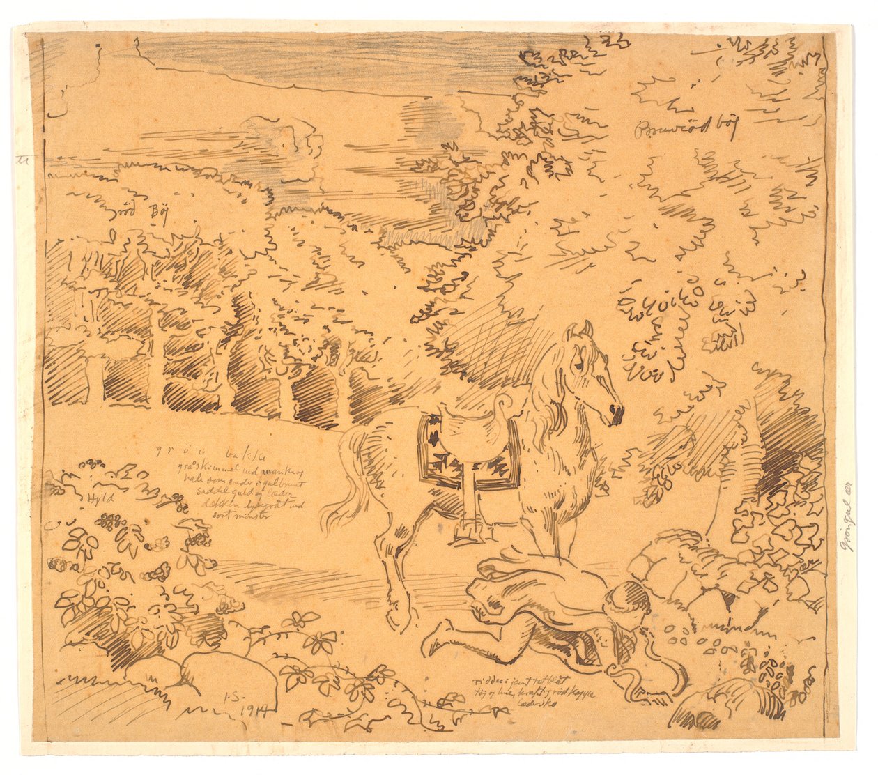 Chalks with Folk Song Motif (The Maiden in the Serpent