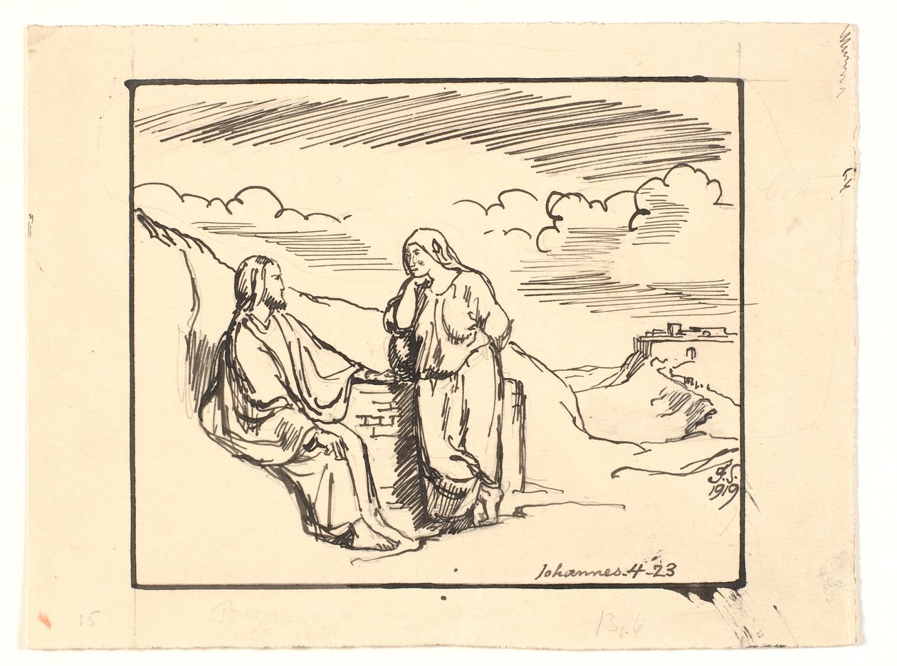 Christ and the Samaritan Woman by Joakim Frederik Skovgaard