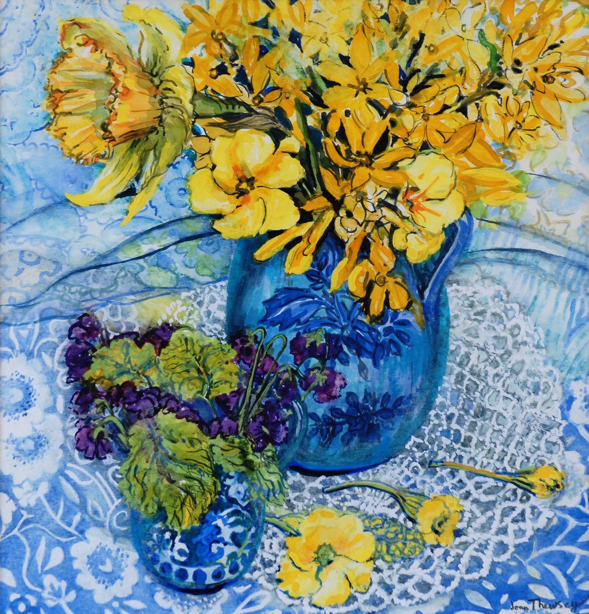 Primroses and Violets by Joan Thewsey