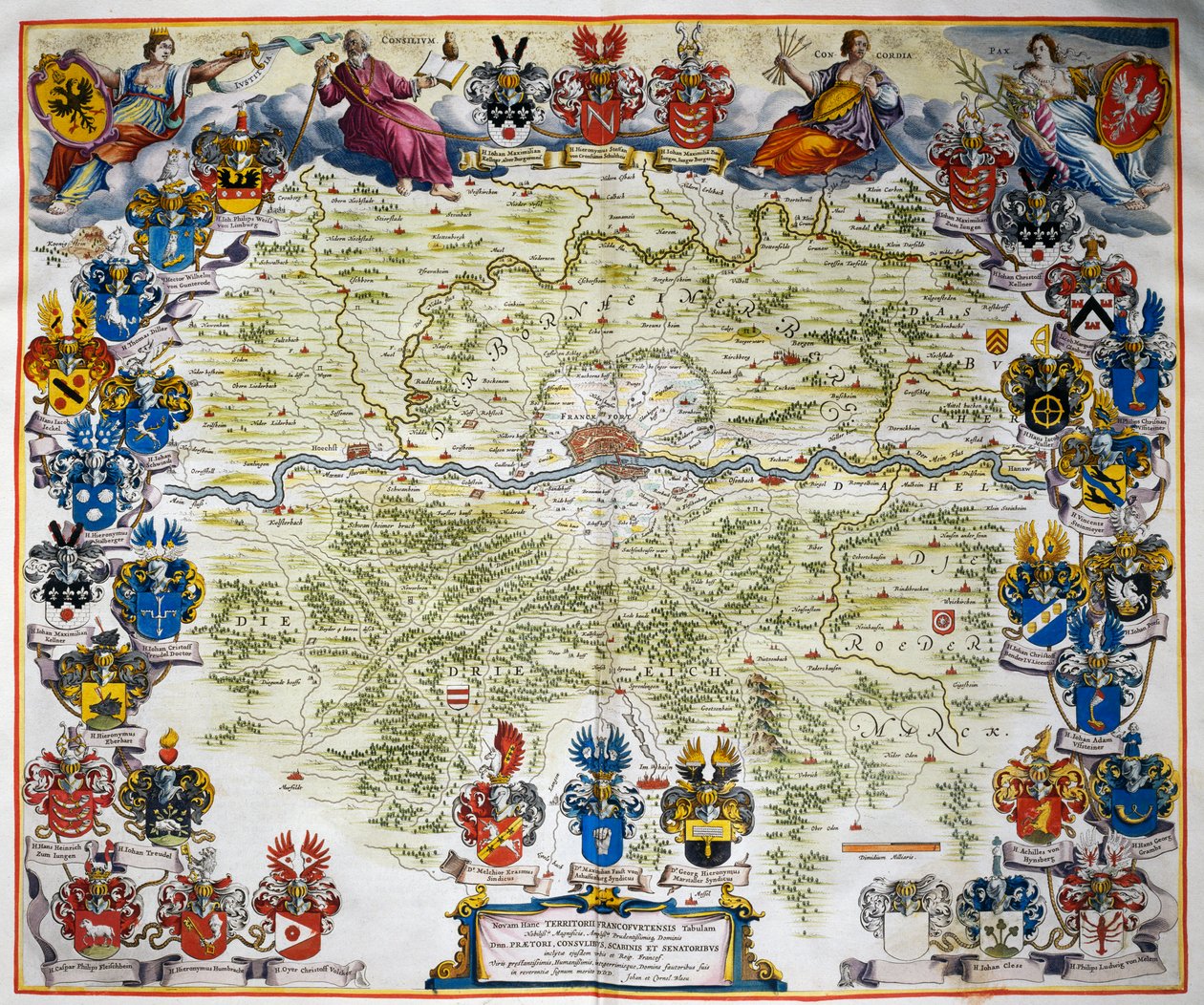 Frankfurt and Its Territory, from Atlas Maior by Joan Blaeu