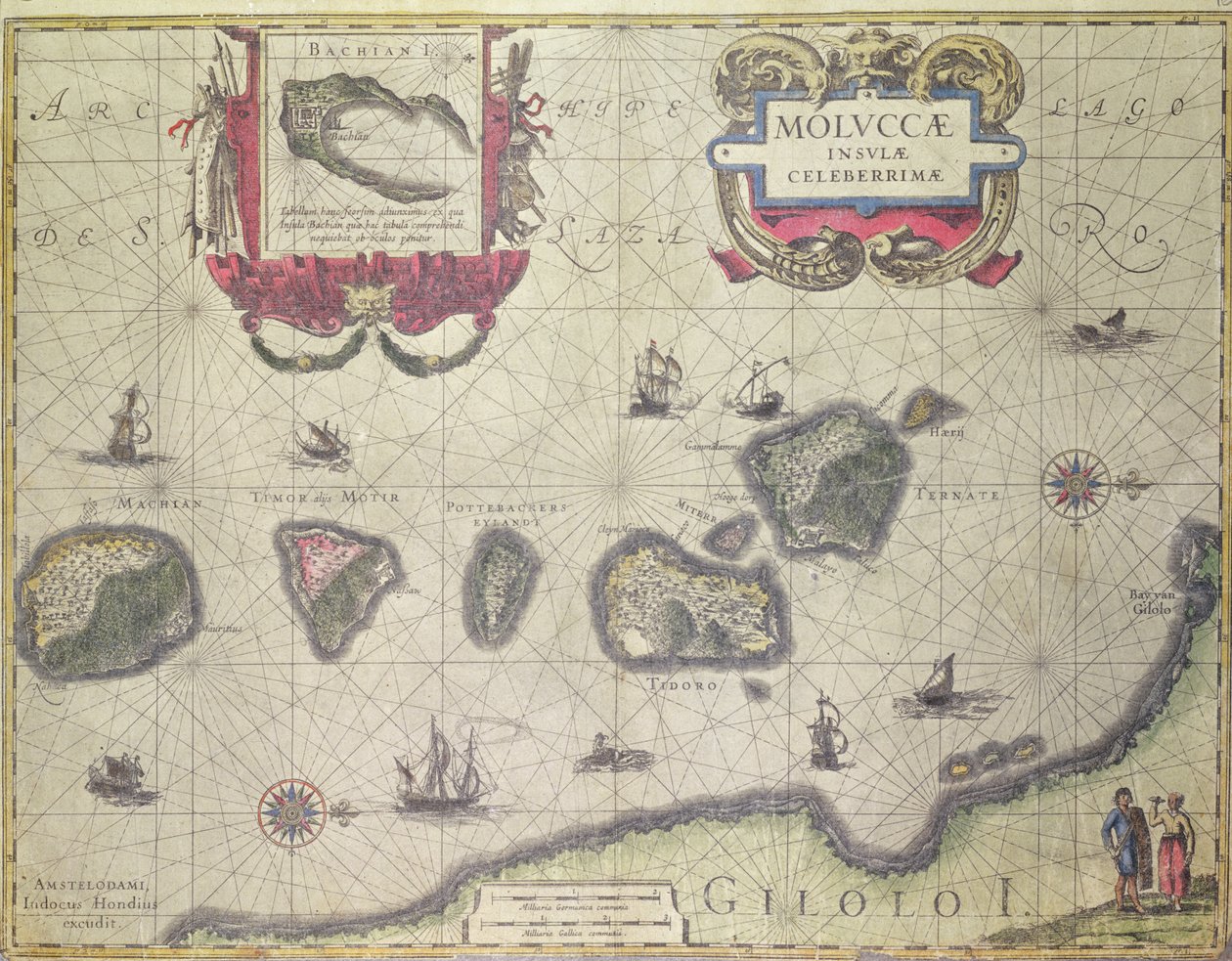 Map showing the Molucca Islands off Halmahera, 1640