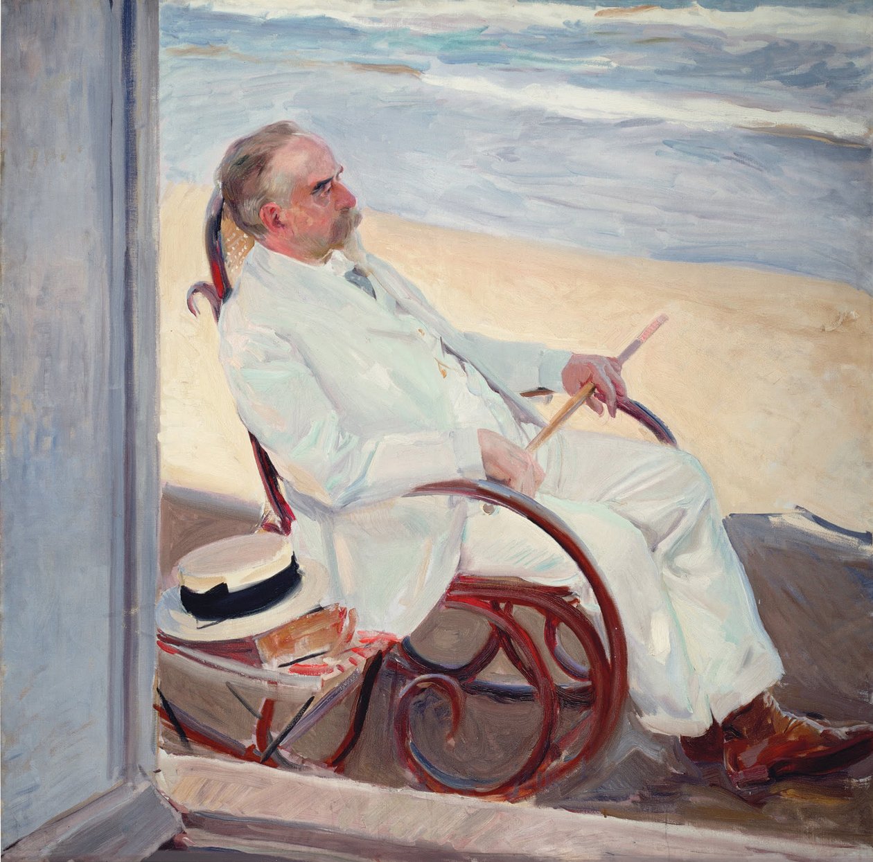 Antonio García at the Beach by Joaquín Sorolla