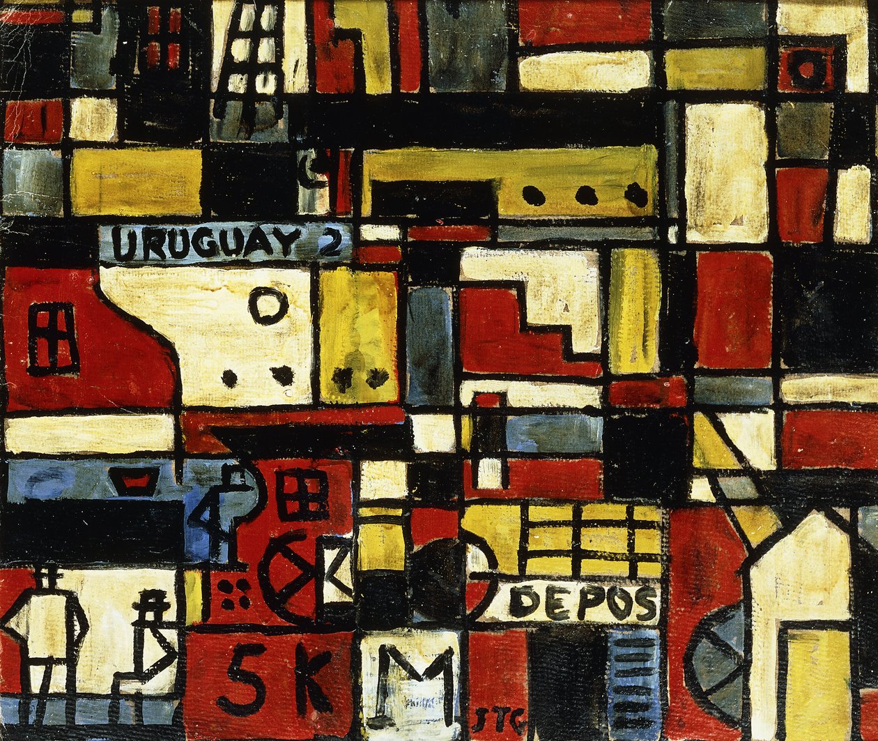 Constructive Structure with Boat by Joaquin Torres-Garcia