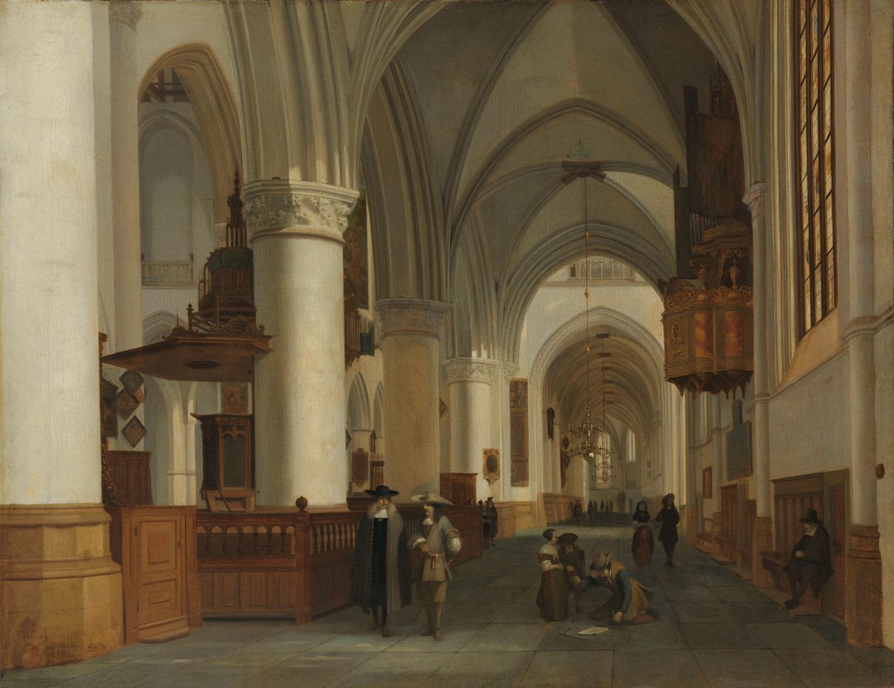 Interior of the Church of St Bavo in Haarlem by Job Adriaensz Berckheyde