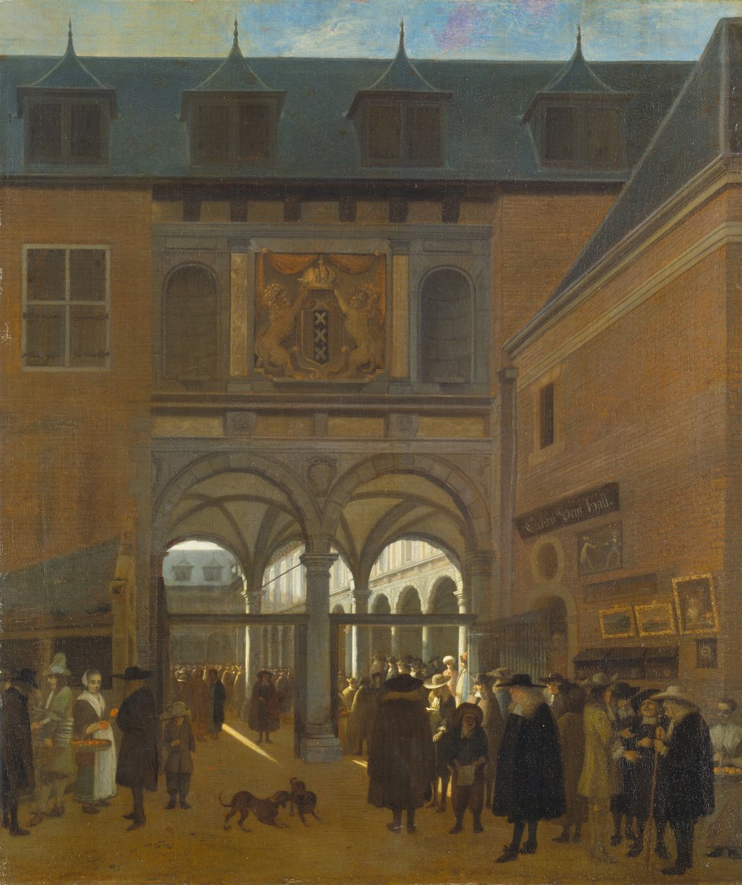The Stock Exchange in Amsterdam, c.1675-80 by Job Berckheyde