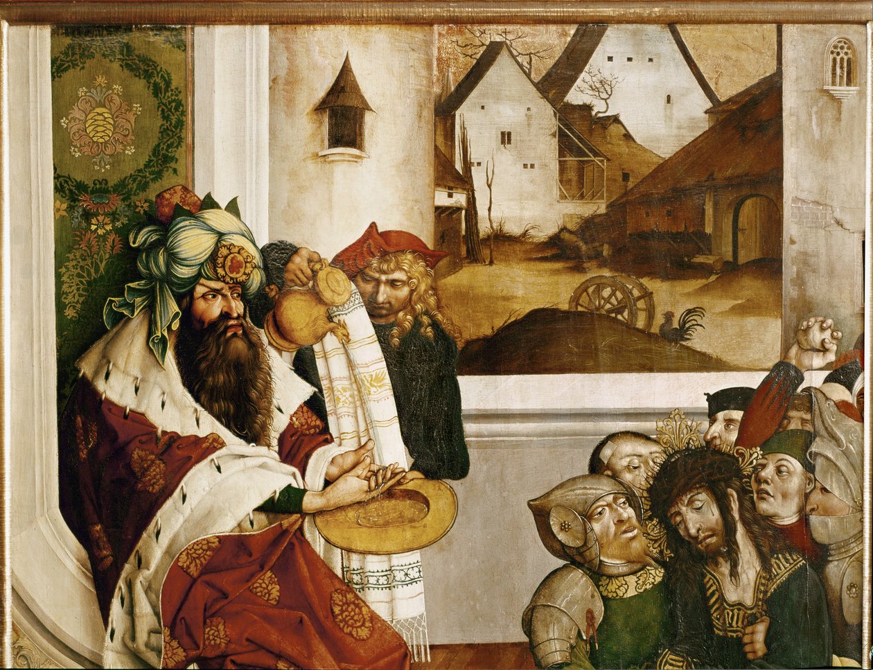 Pontius Pilate Washing His Hands by Joerg the Elder Breu