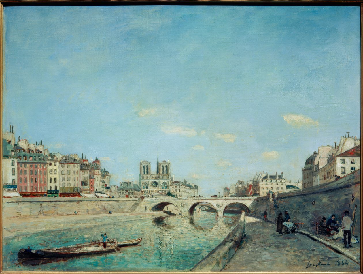 The Seine and Notre-Dame by Johan-Barthold Jongkind