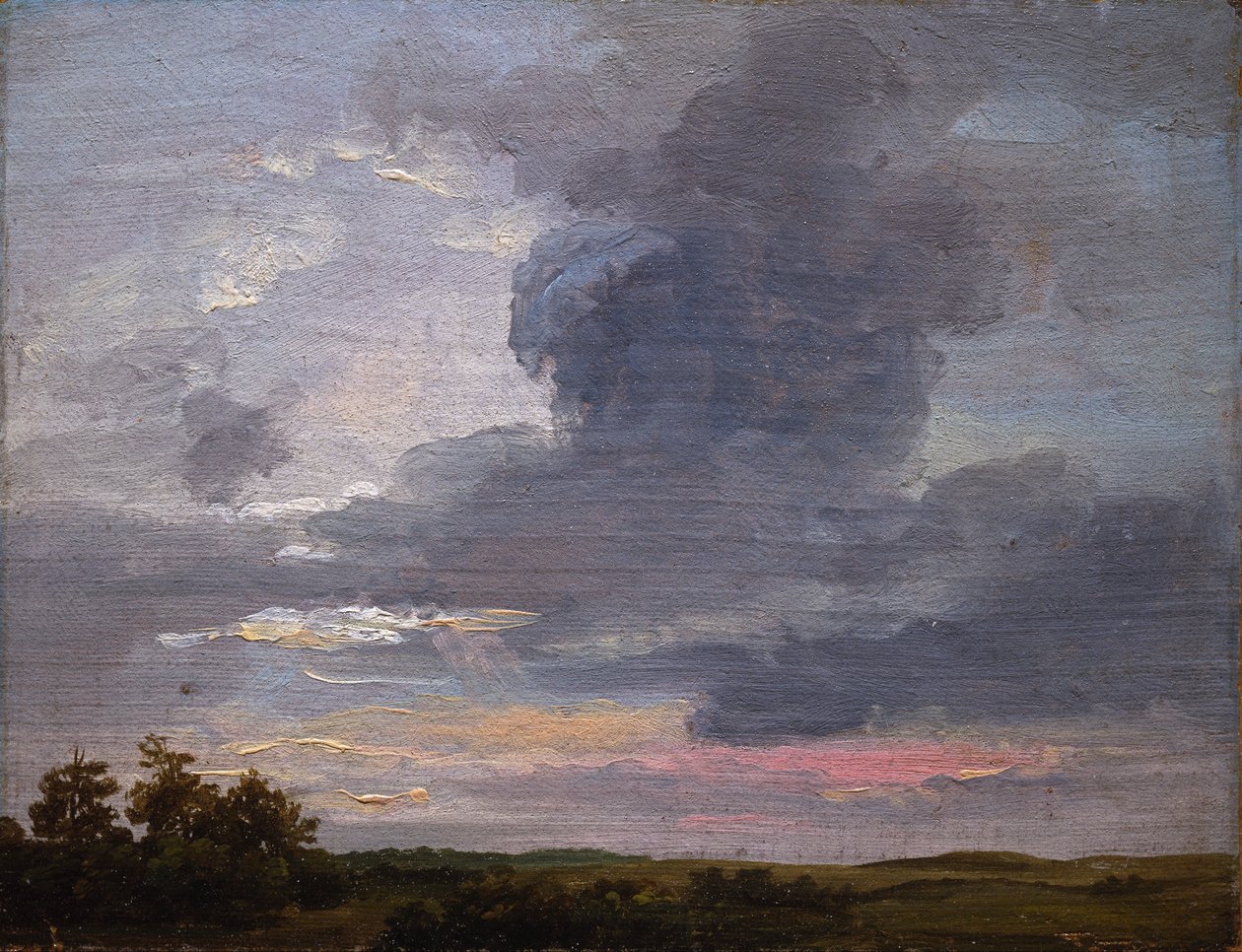 Cloud Study over Flat Landscape by Johan Christian Dahl