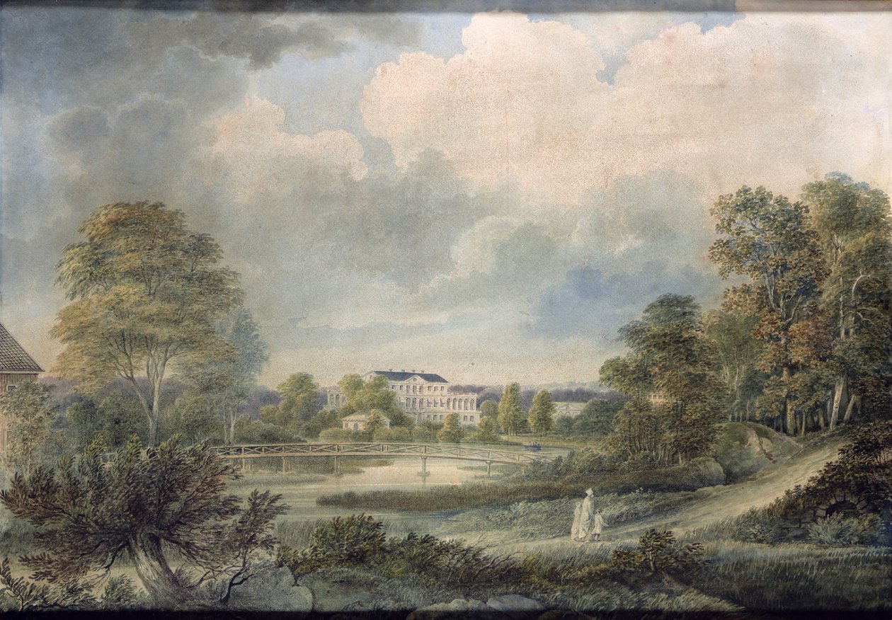 View of Safslaholm Castle in Sweden by Johan Fredrik Julin