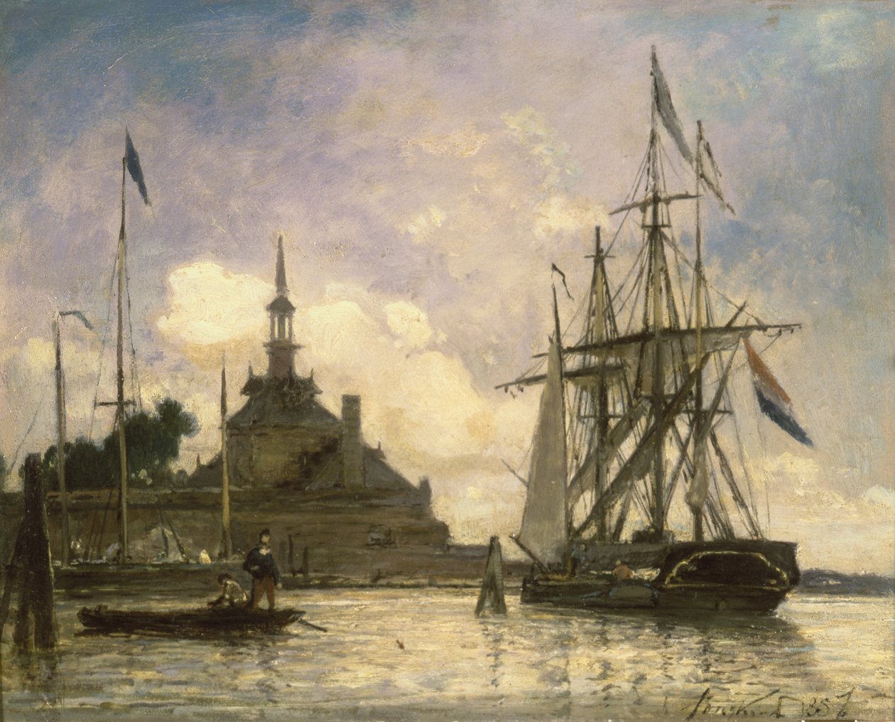Rotterdam Port by Johan-Barthold Jongkind