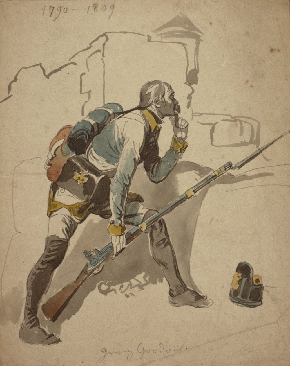 A Private Infantry of the Line (Possibly 27th Regiment, Hesse Cassell) by Johan Baptiste Heinefetter
