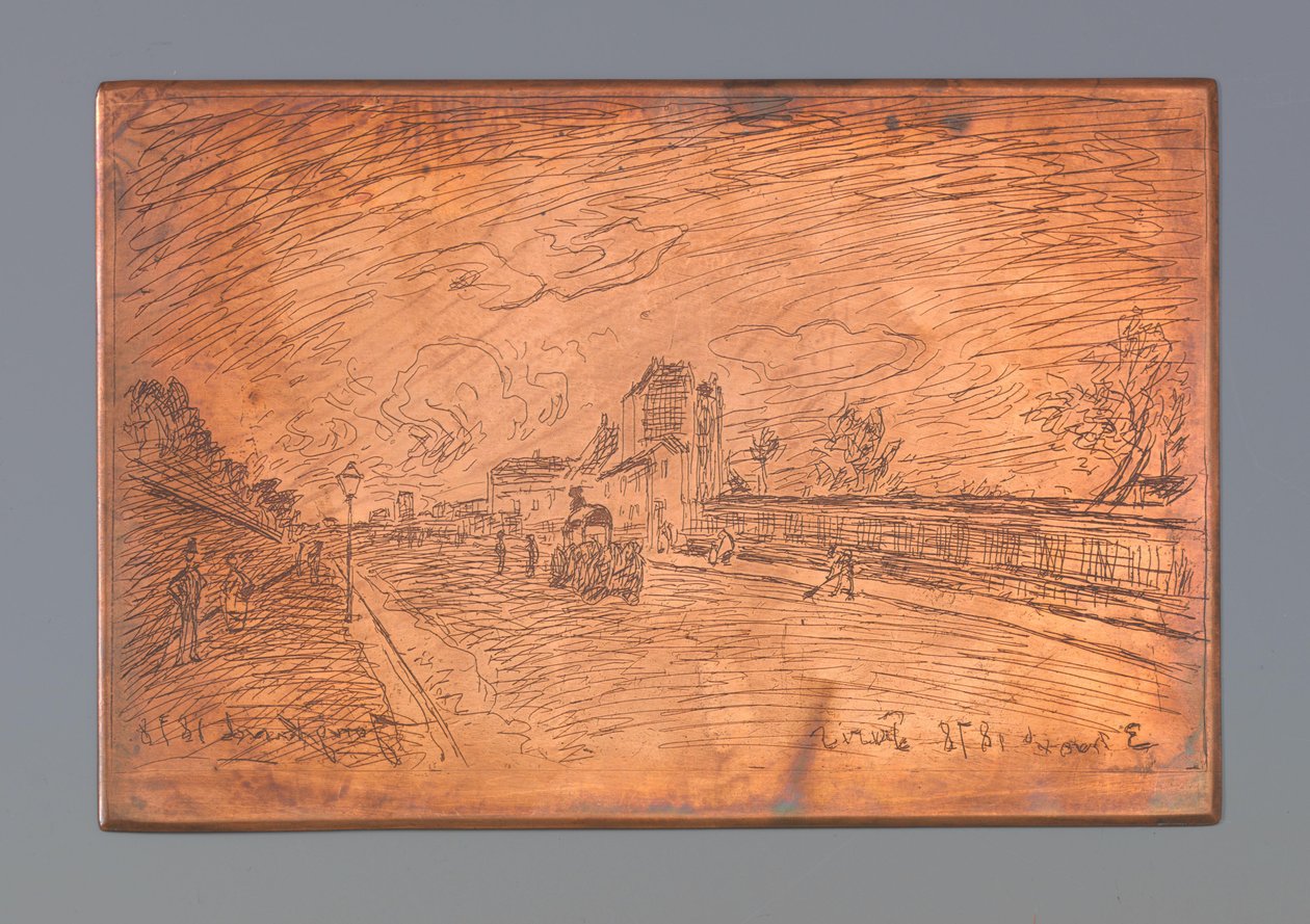 Exit from the Cochin House by Johan Barthold Jongkind (signed by artist)