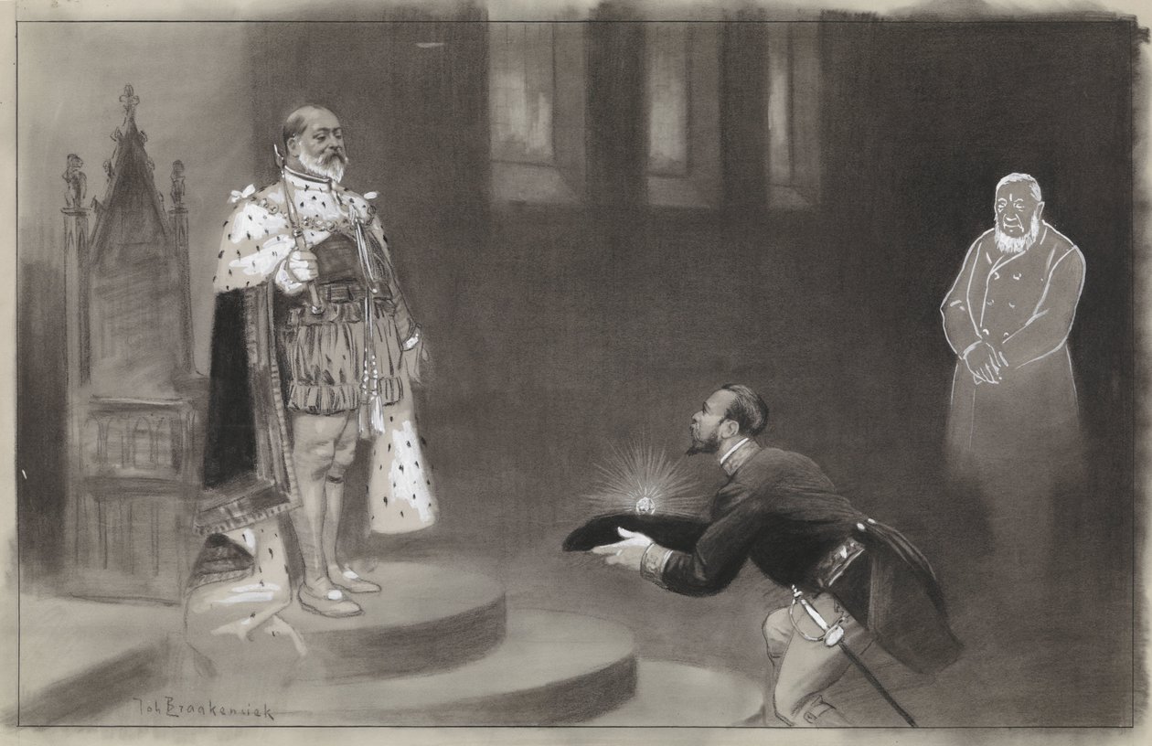 Design for Illustration in De Amsterdammer: The Gift of the Transvaalers for King Edward by Johan Braakensiek