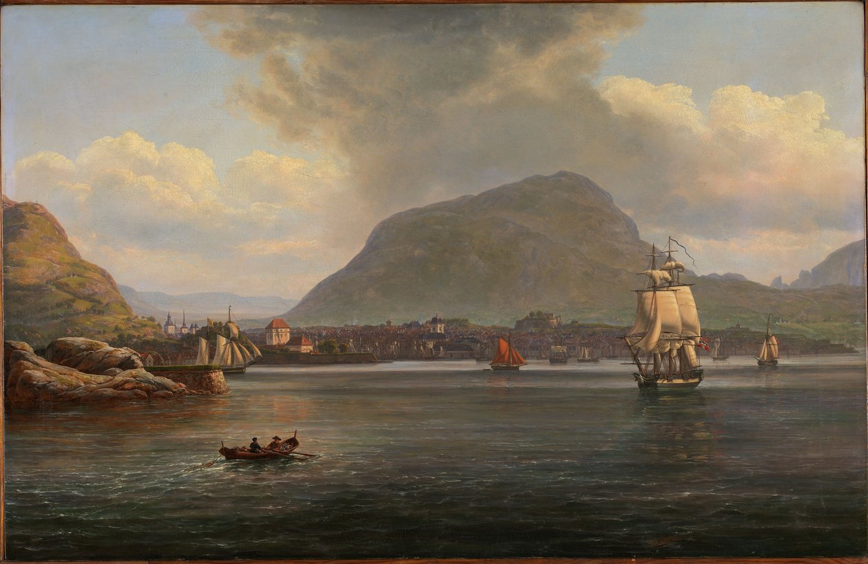 Bergen Seen from the Northern Approach by Johan Christian Dahl