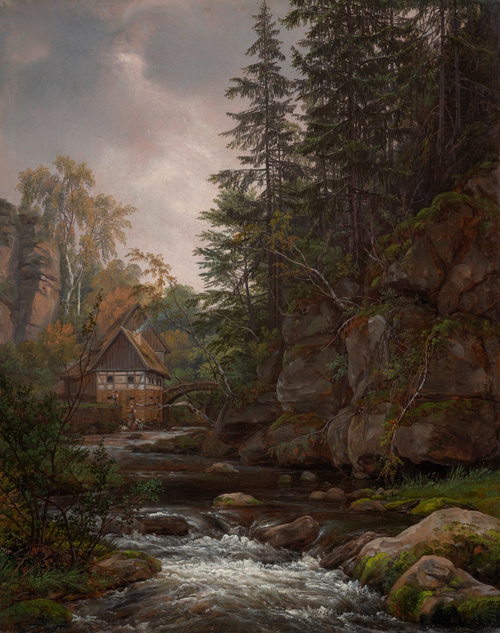 The Lochmühle in the Liebethal Valley by Johan Christian Dahl