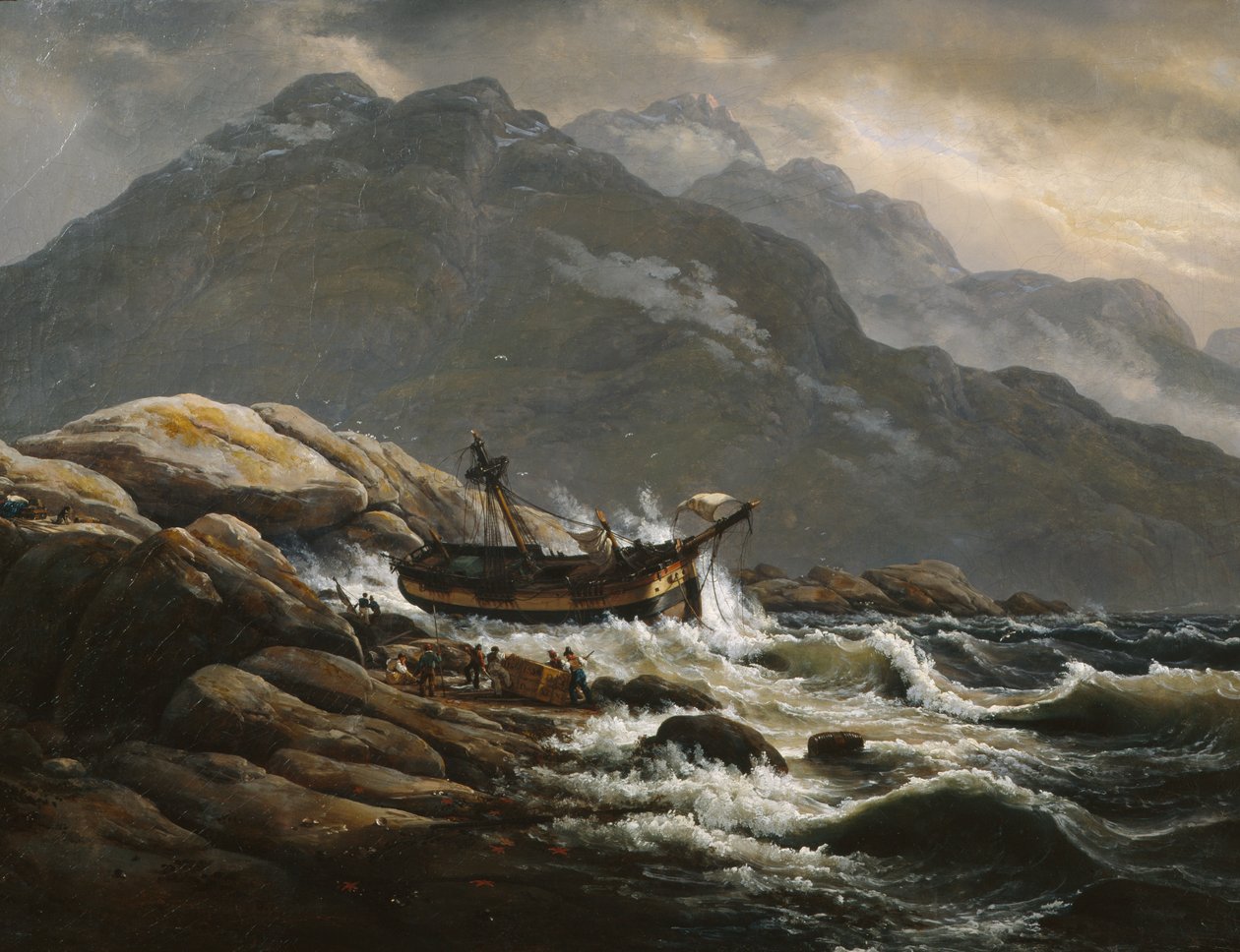 Shipwreck by Johan Christian Dahl