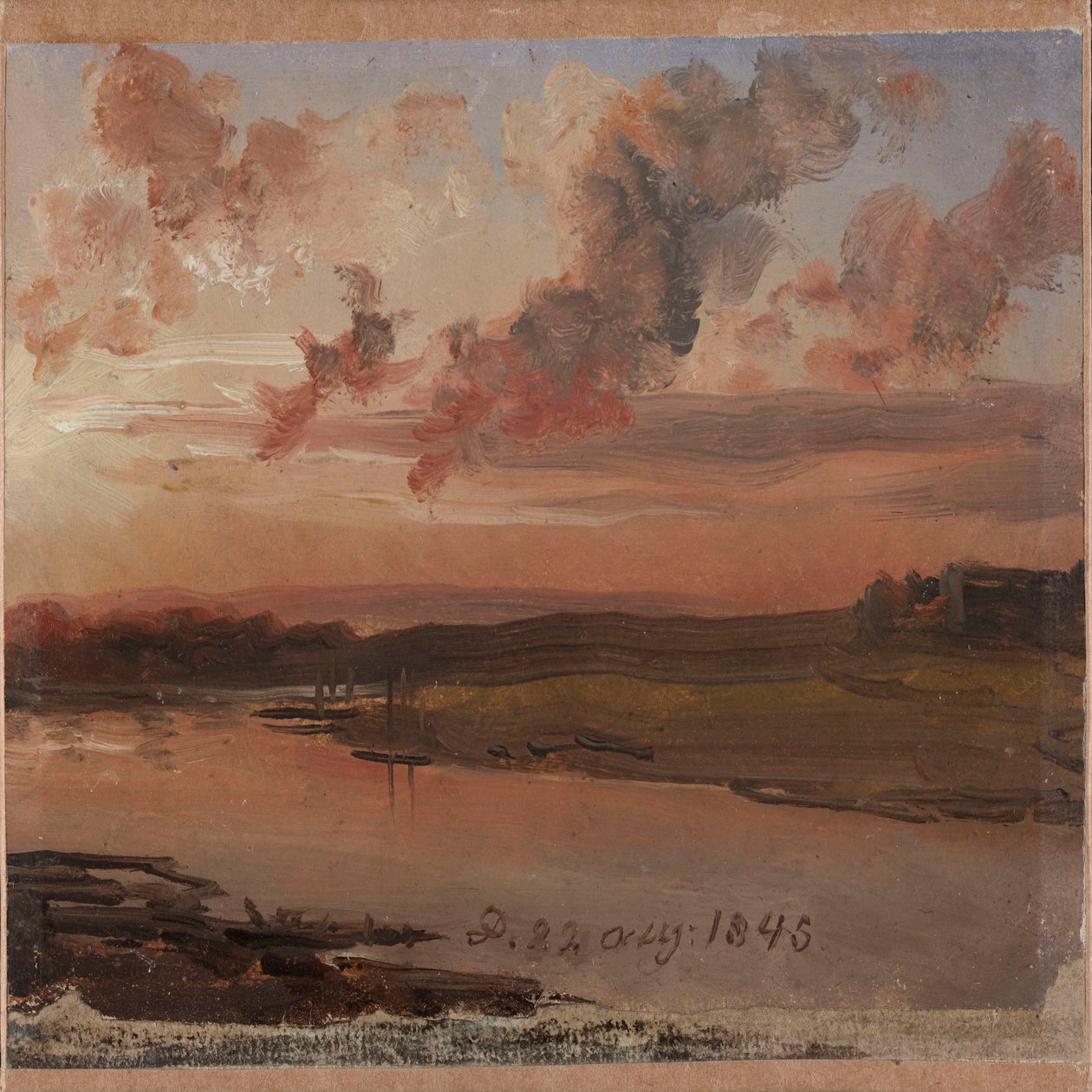 The Elbe in the Evening by Johan Christian Dahl