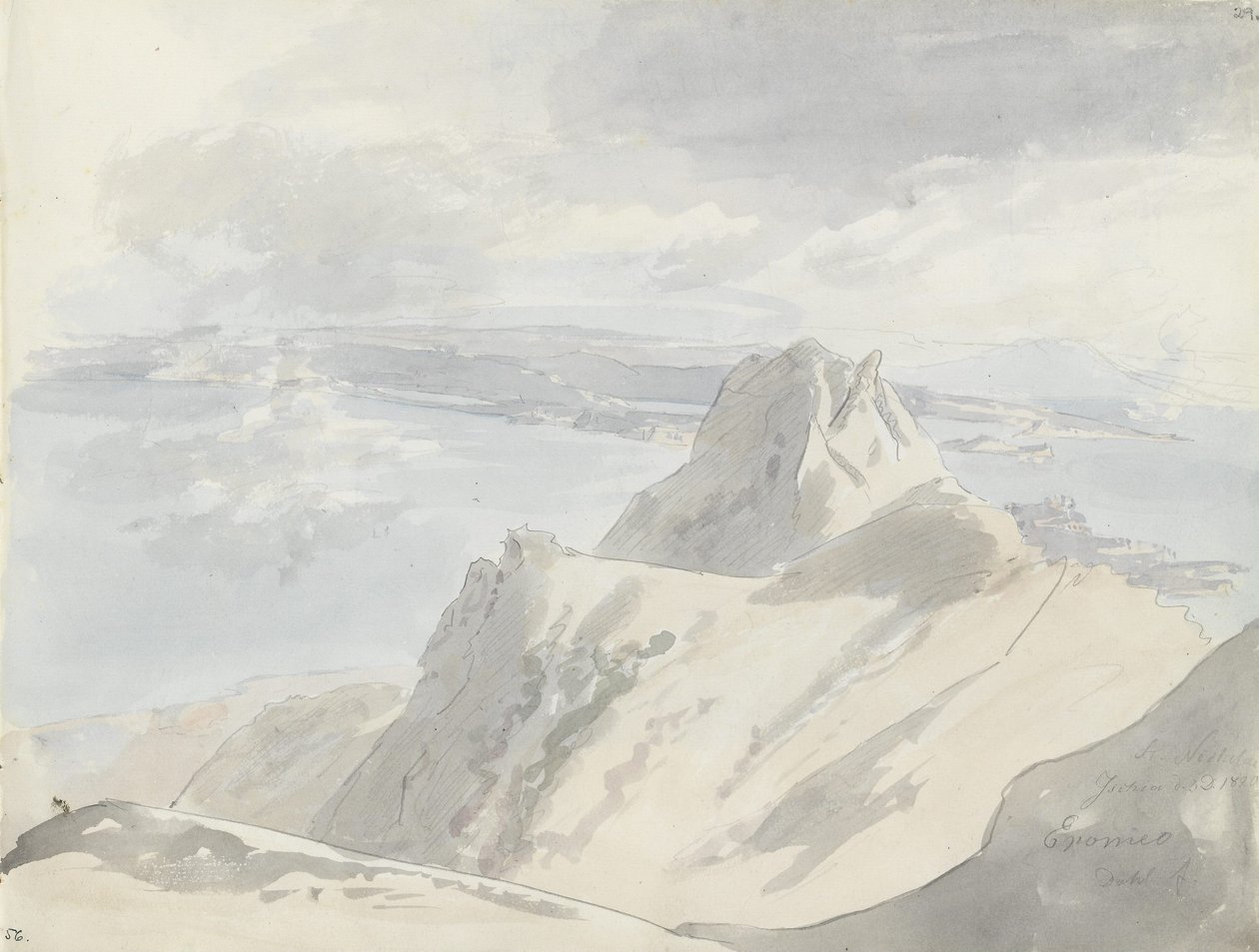 View over the Gulf of Naples from Monte Epomeo, Ischia by Johan Christian Dahl