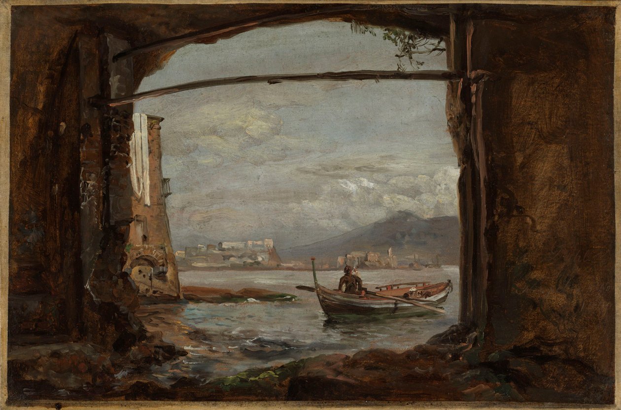 View from a grotto near Posillipo by Johan Christian Dahl