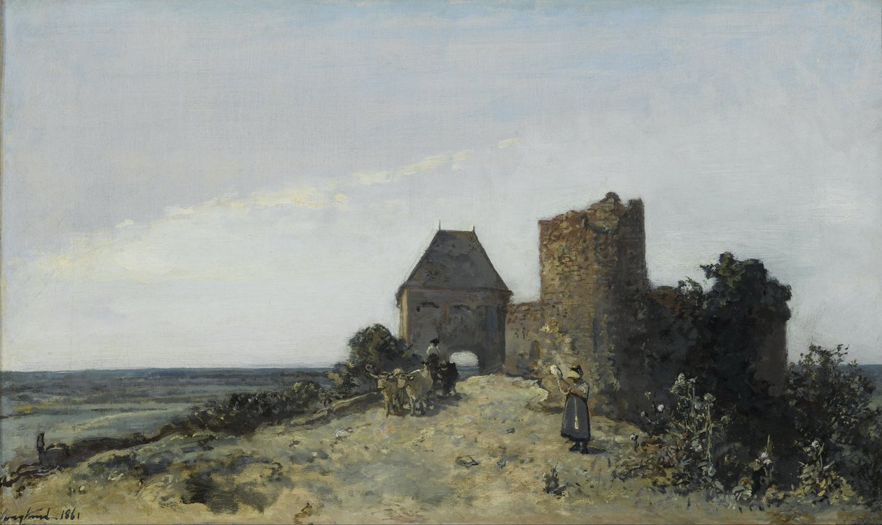 Ruins of the Castle of Rosemont by Johan Jongkind