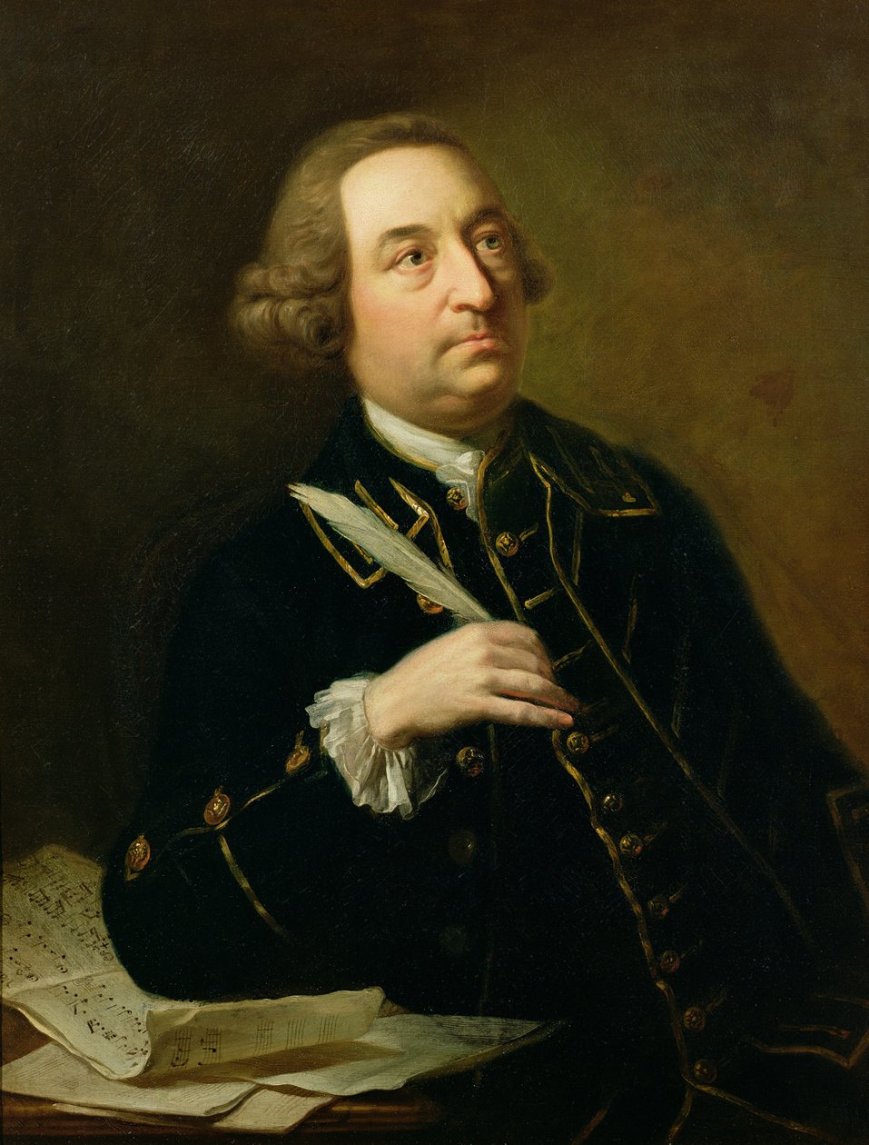 Portrait of John Christopher Smith, Musician and Amanuensis of Handel by Johan Joseph Zoffany