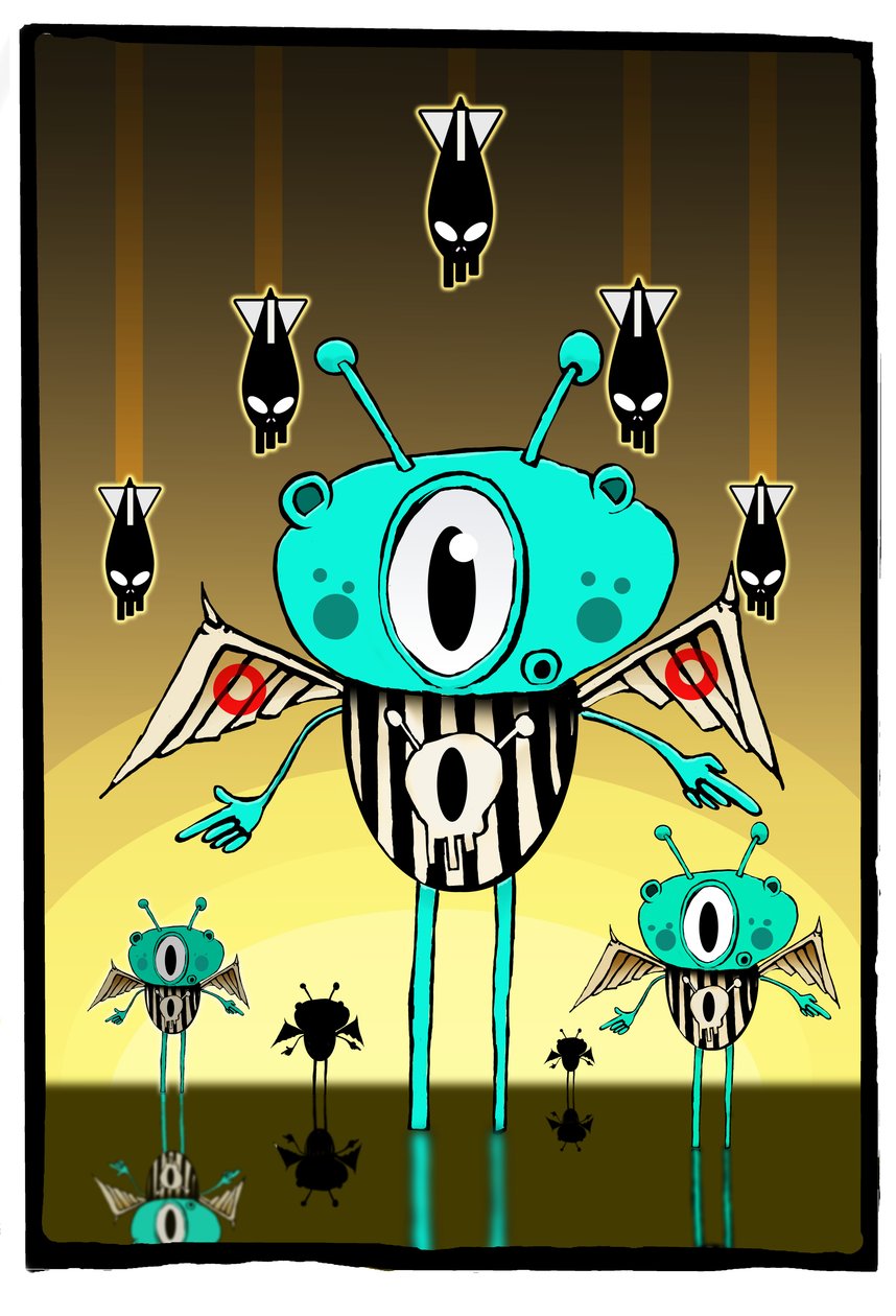 Team alien by Johan Lilja: Highest-quality art reproduction