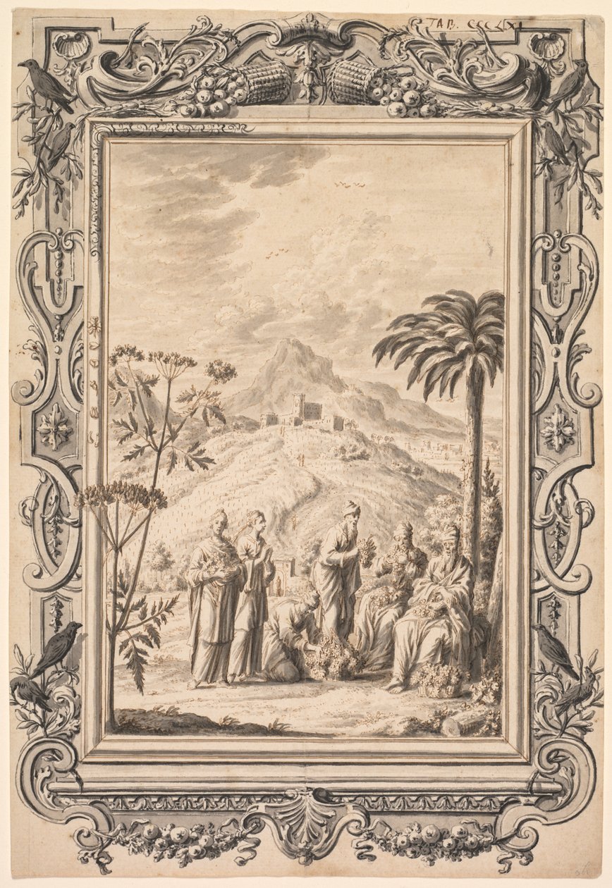 Illustration and Border Design for Kupfer-Bibel (Copper Bible), c. 1730 by Johan Melchior Füssli