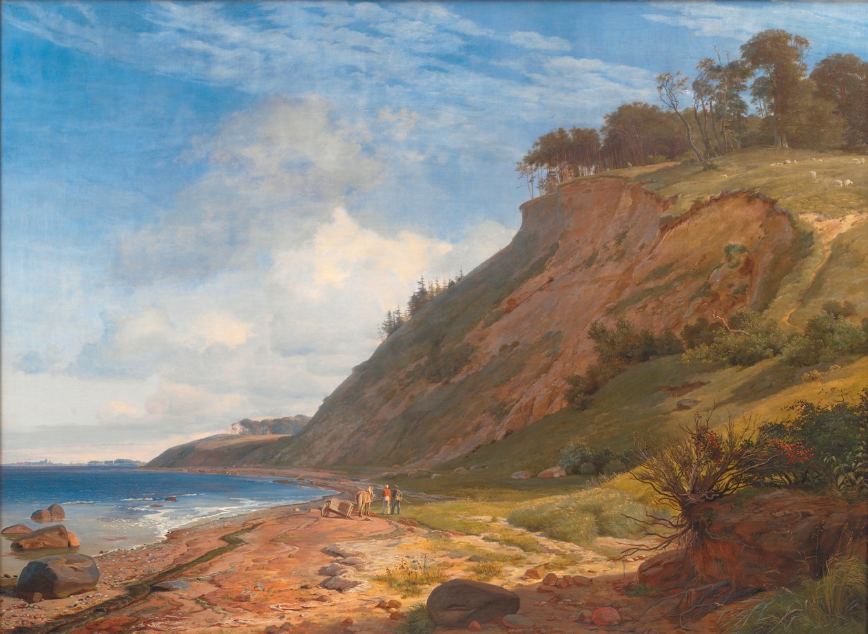 A Danish Coast. View from Kitnæs on Roskilde Fjord. Zealand by Johan Thomas Lundbye
