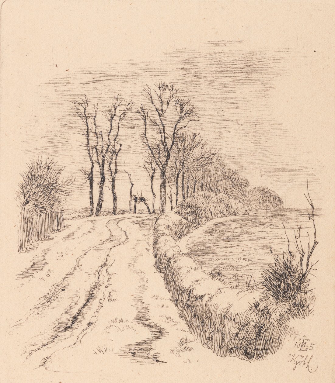 Avenue at Vallø by Johan Thomas Lundbye