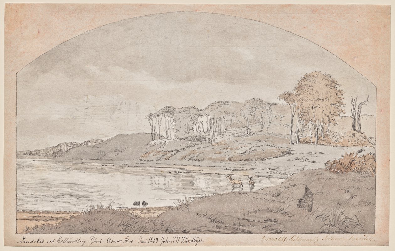 Asnæs Forest, Bay at Kalundborg Fjord by Johan Thomas Lundbye