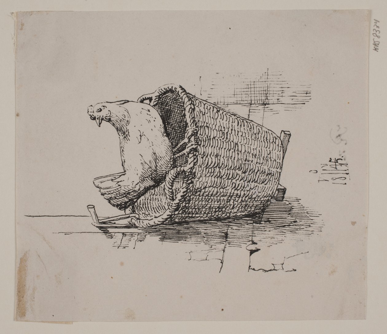 A Hen on a Basket by Johan Thomas Lundbye