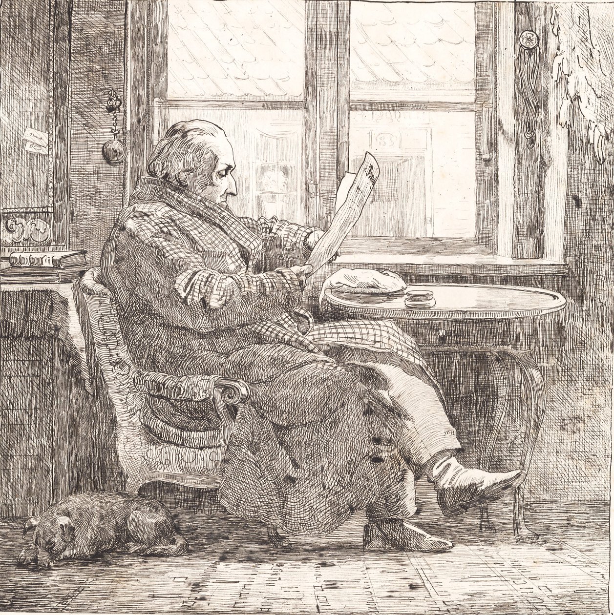 Justitsråd Emanuel Bonnevie by Johan Thomas Lundbye