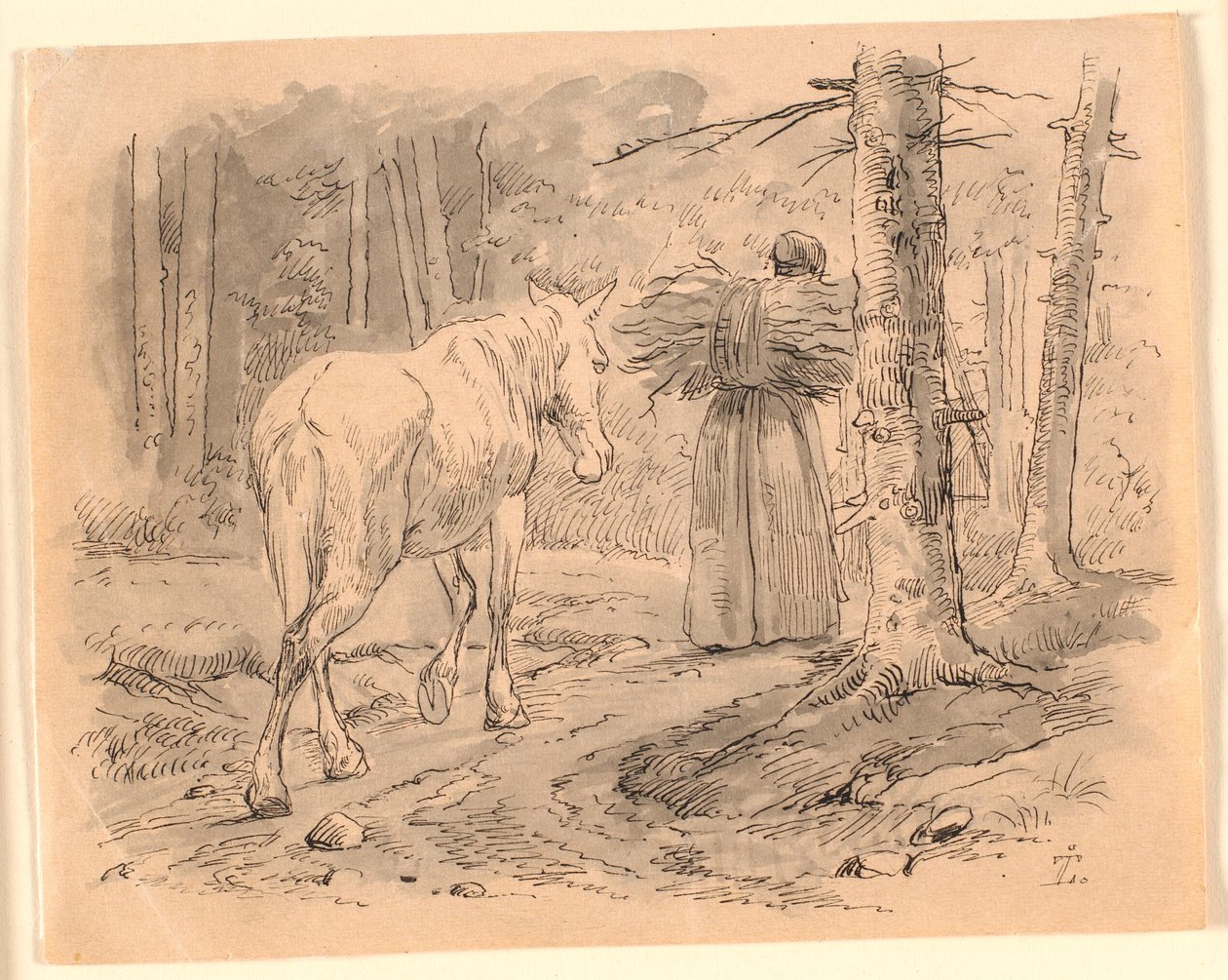 The Woman and the Horse. Illustration for Kaalund