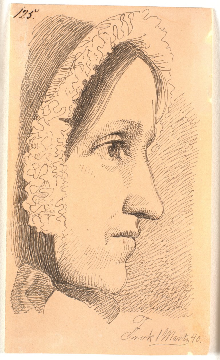 Profile Portrait to the Right of the Artist