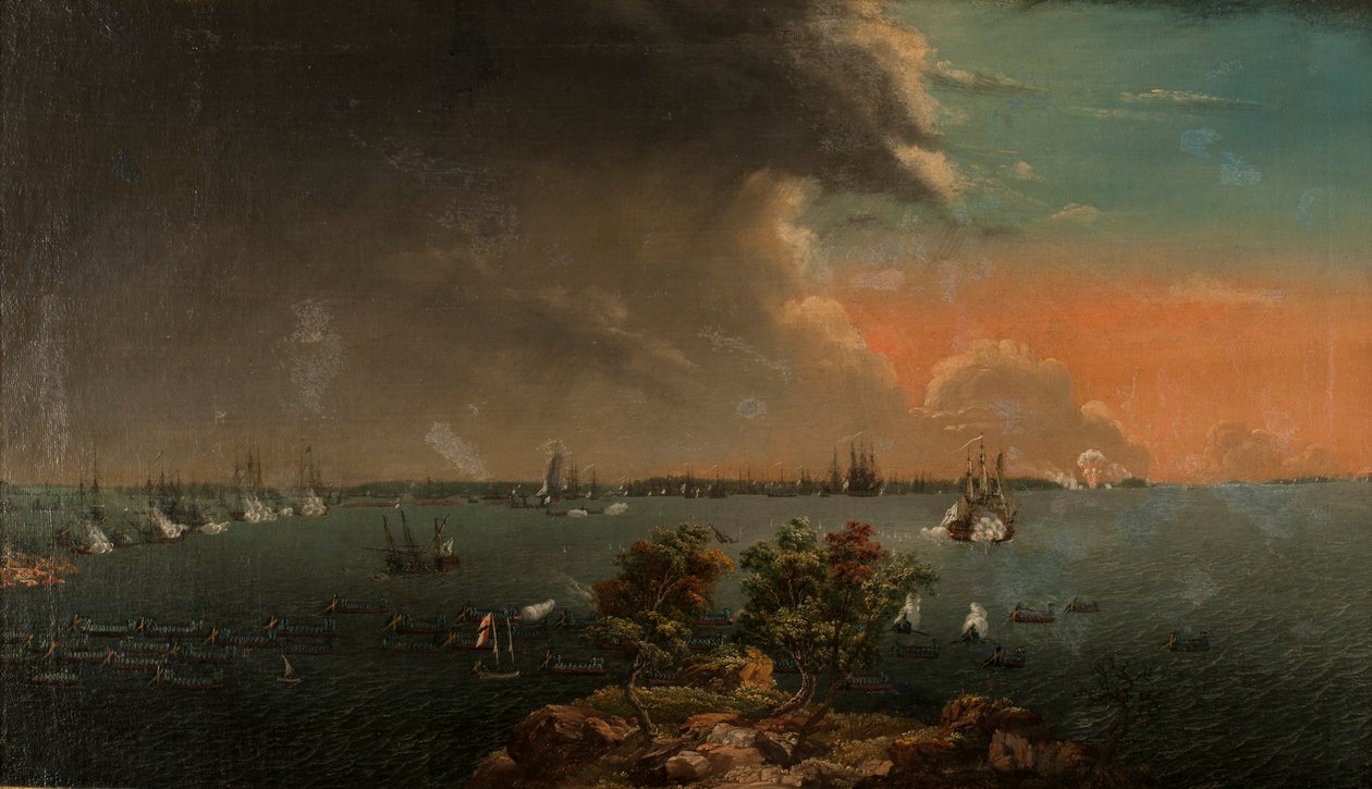 Second Russo-Swedish Battle of Svensksund on 10 July 1790 by Johan Tietrich Schoultz